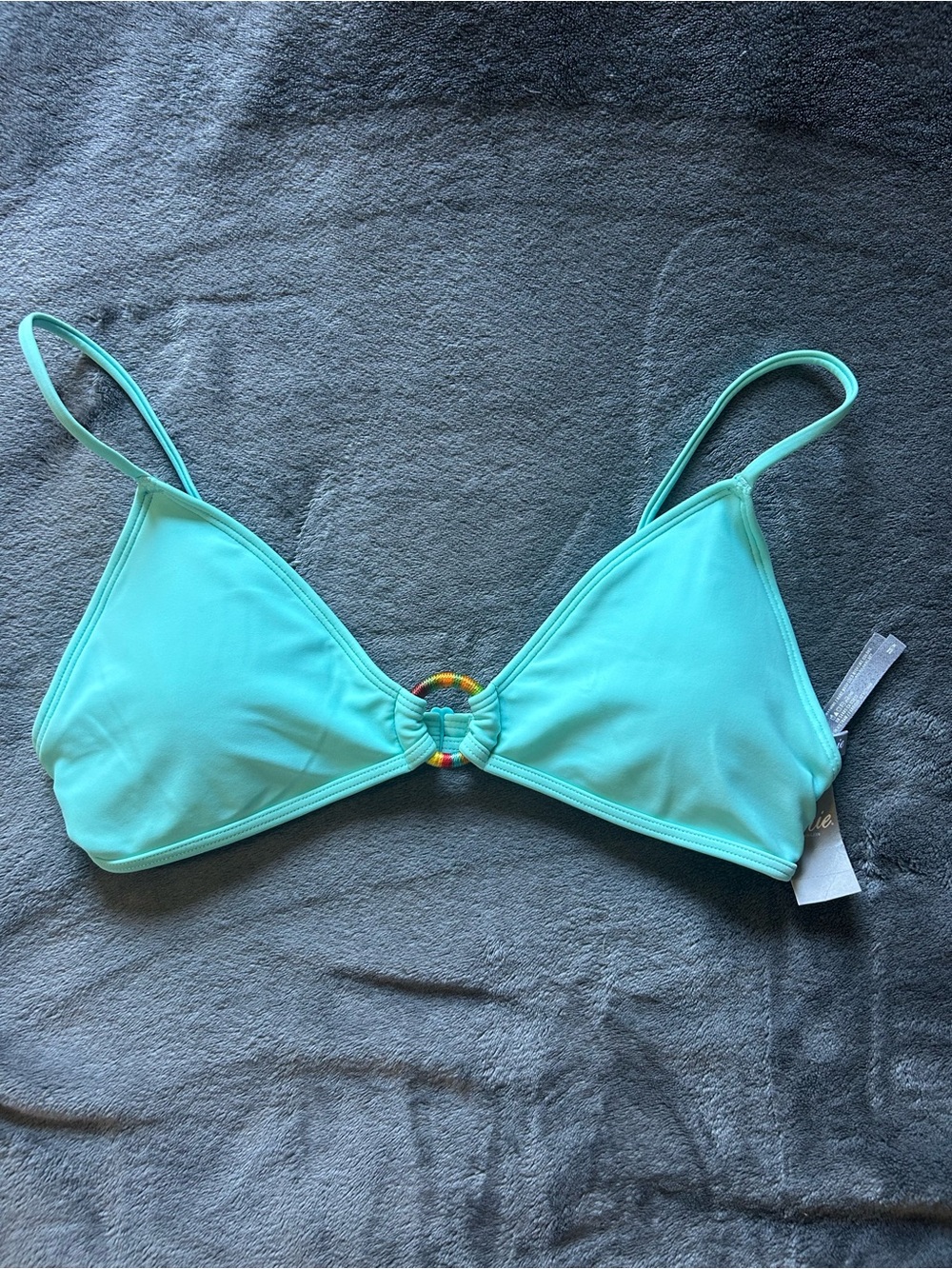 aerie Aqua Ring Triangle Bikini Top
